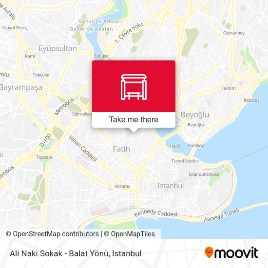 Ali Naki Sokak - Balat Yönü map