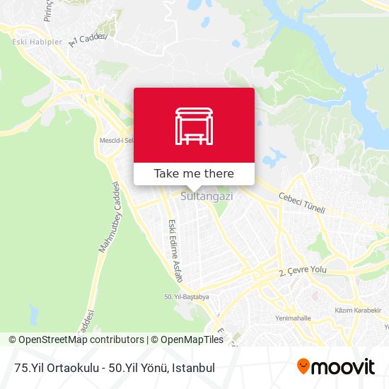 75.Yil Ortaokulu - 50.Yil Yönü map