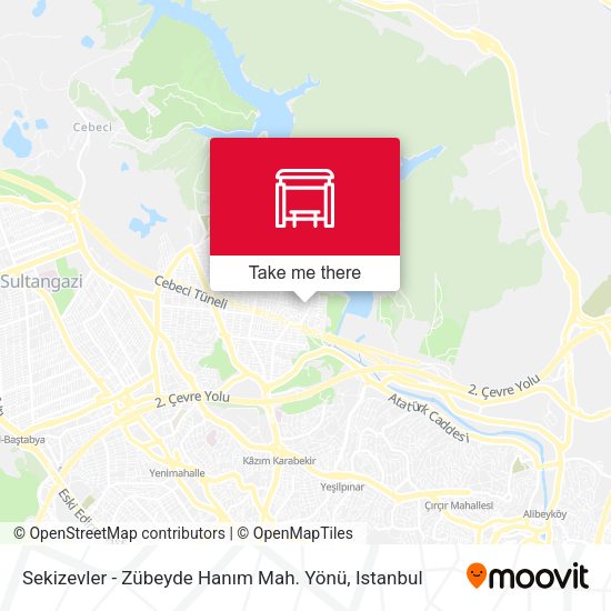 Sekizevler - Zübeyde Hanım Mah. Yönü map