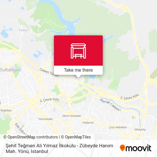 Şehit Teğmen Ali Yılmaz İlkokulu - Zübeyde Hanım Mah. Yönü map