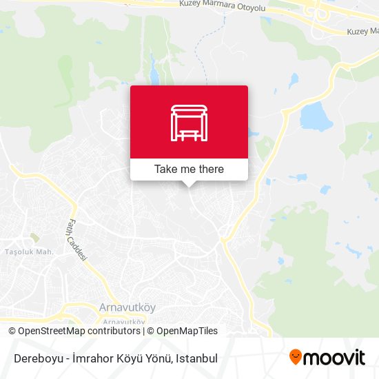 Dereboyu - İmrahor Köyü Yönü map