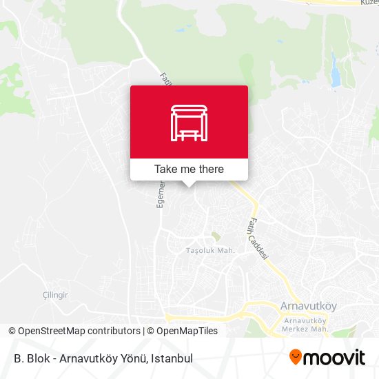B. Blok - Arnavutköy Yönü map