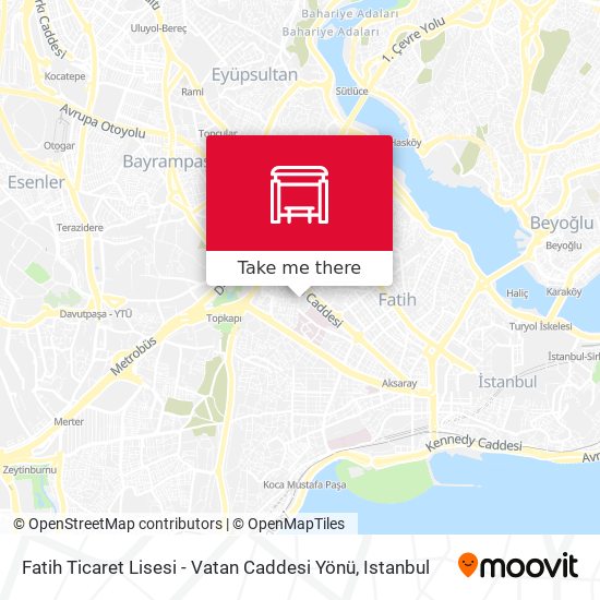 Fatih Ticaret Lisesi - Vatan Caddesi Yönü map