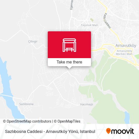 Sazlıbosna Caddesi - Arnavutköy Yönü map