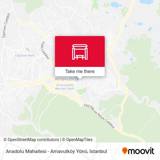 Anadolu Mahallesi - Arnavutköy Yönü map