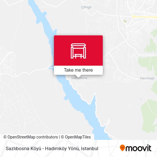 Sazlıbosna Köyü - Hadımköy Yönü map