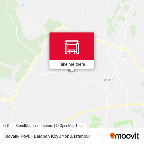 Boyalık Köyü - Balaban Köyü Yönü map