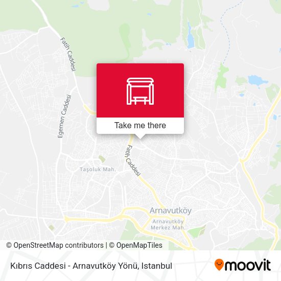Kıbrıs Caddesi - Arnavutköy Yönü map