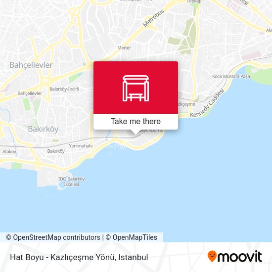 Hat Boyu - Kazlıçeşme Yönü map