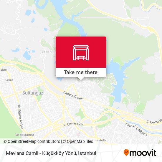 Mevlana Camii - Küçükköy Yönü map