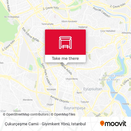 Çukurçeşme Camii - Giyimkent Yönü map