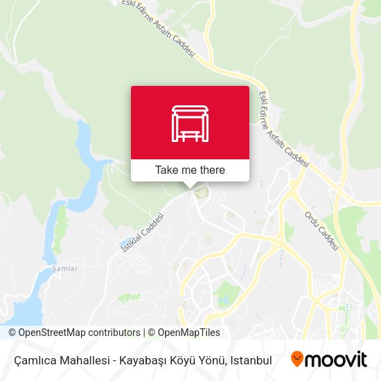 Çamlıca Mahallesi - Kayabaşı Köyü Yönü map