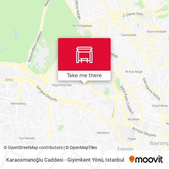 Karaosmanoğlu Caddesi - Giyimkent Yönü map