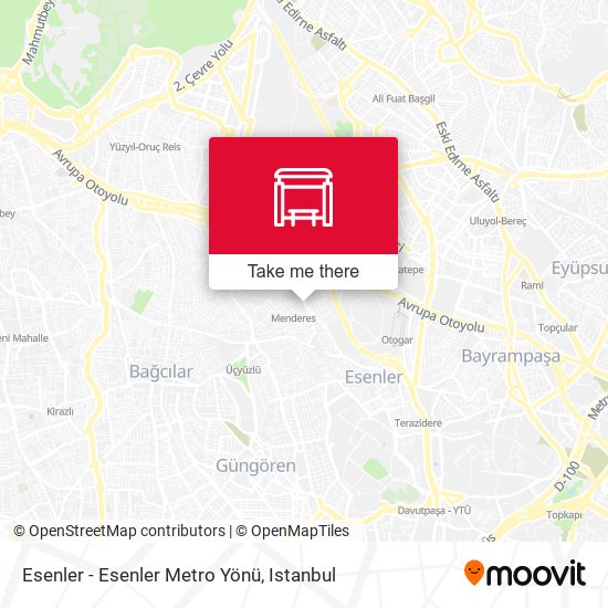 Esenler - Esenler Metro Yönü map