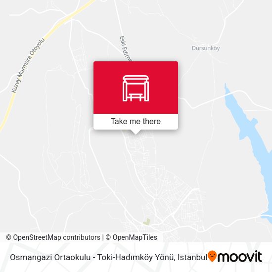 Osmangazi Ortaokulu - Toki-Hadımköy Yönü map