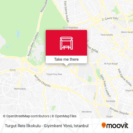 Turgut Reis İlkokulu - Giyimkent Yönü map