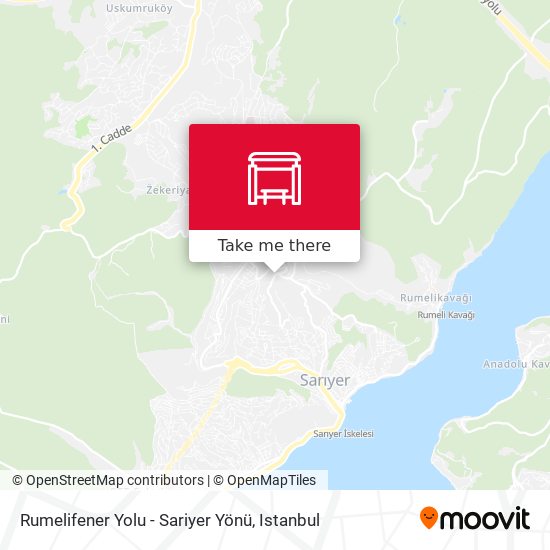 Rumelifener Yolu - Sariyer Yönü map