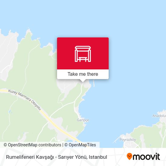 Rumelifeneri Kavşağı - Sarıyer Yönü map