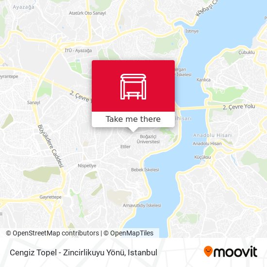 Cengiz Topel - Zincirlikuyu Yönü map