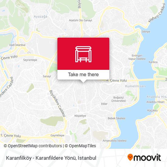 Karanfilköy - Karanfildere Yönü map