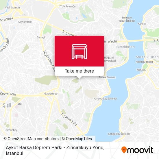 Aykut Barka Deprem Parkı - Zincirlikuyu Yönü map