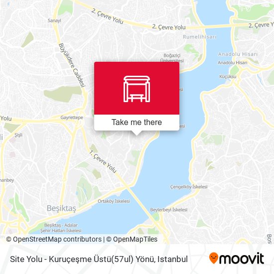 Site Yolu - Kuruçeşme Üstü(57ul) Yönü map