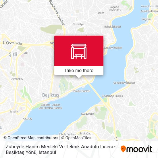 Zübeyde Hanım Mesleki Ve Teknik Anadolu Lisesi - Beşiktaş Yönü map