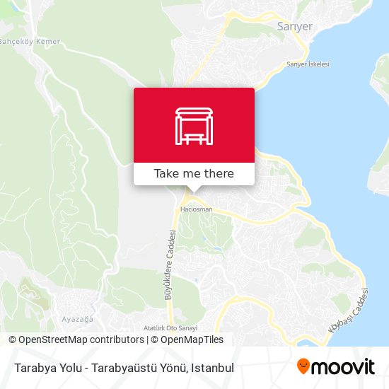 Tarabya Yolu - Tarabyaüstü Yönü map