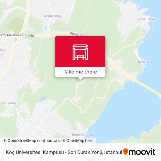 Koç Üniversitesi Kampüsü - Son Durak Yönü map