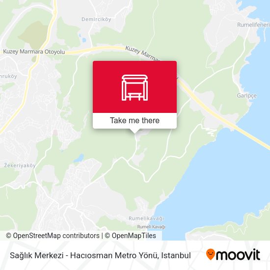Sağlık Merkezi - Hacıosman Metro Yönü map