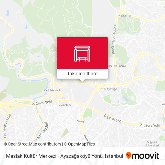 Maslak Kültür Merkezi - Ayazağaköyü Yönü map