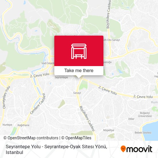 Seyrantepe Yolu - Seyrantepe-Oyak Sitesı Yönü map