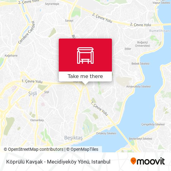 Köprülü Kavşak - Mecidiyeköy Yönü map