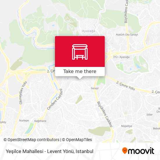 Yeşilce Mahallesi - Levent Yönü map