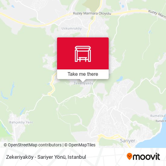 Zekeriyaköy - Sariyer Yönü map
