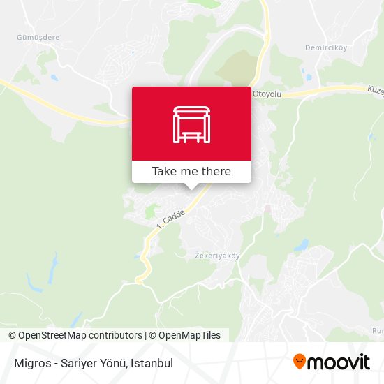 Migros - Sariyer Yönü map