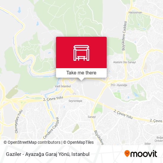 Gaziler - Ayazağa Garaj Yönü map