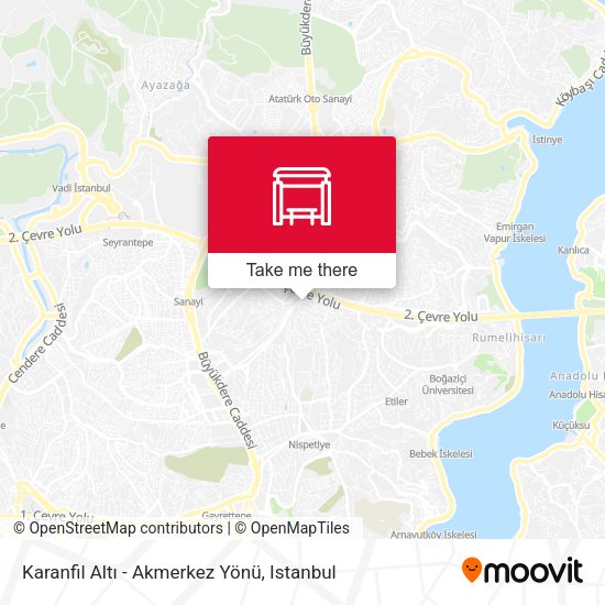 Karanfil Altı - Akmerkez Yönü map
