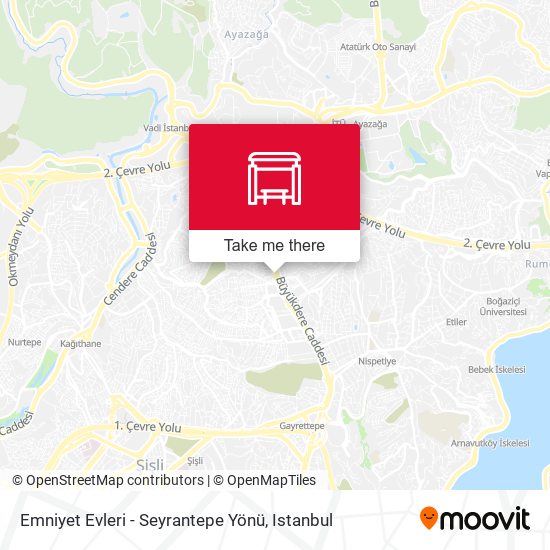 Emniyet Evleri - Zincirlikuyu Yönü map