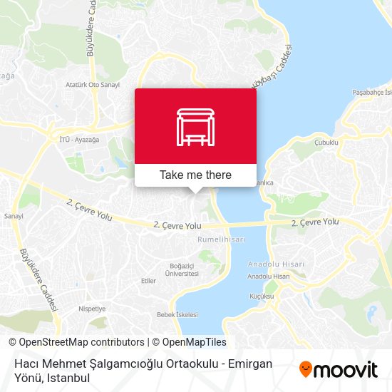 Hacı Mehmet Şalgamcıoğlu Ortaokulu - Emirgan Yönü map