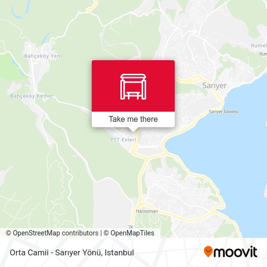 Orta Camii - Sarıyer Yönü map
