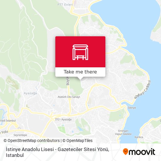 İstinye Anadolu Lisesi - Gazeteciler Sitesi Yönü map