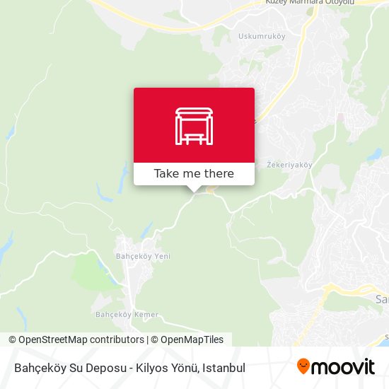 Bahçeköy Su Deposu - Kilyos Yönü map