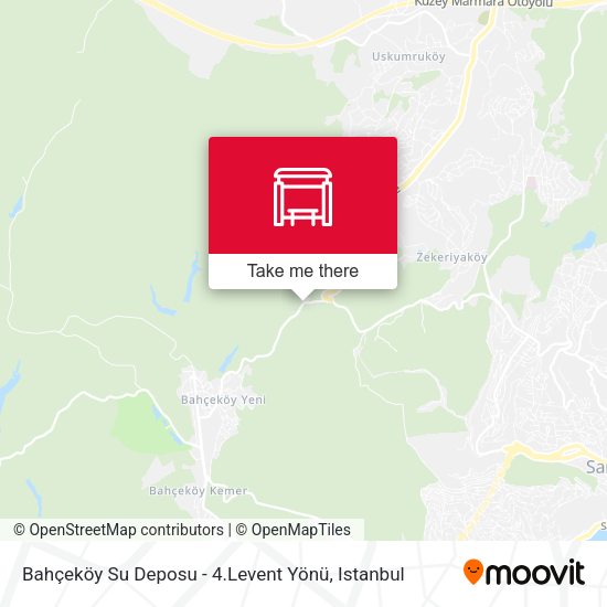 Bahçeköy Su Deposu - 4.Levent Yönü map