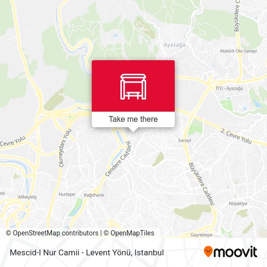 Mescid-I Nur Camii - Levent Yönü map