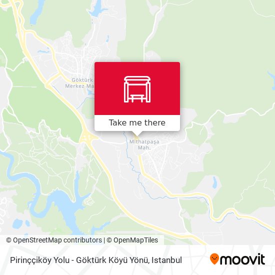 Pirinççiköy Yolu - Göktürk Köyü Yönü map