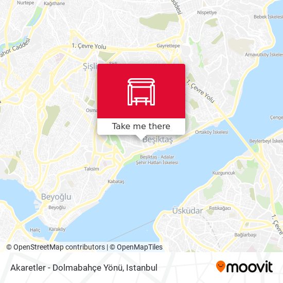 Akaretler - Dolmabahçe Yönü map