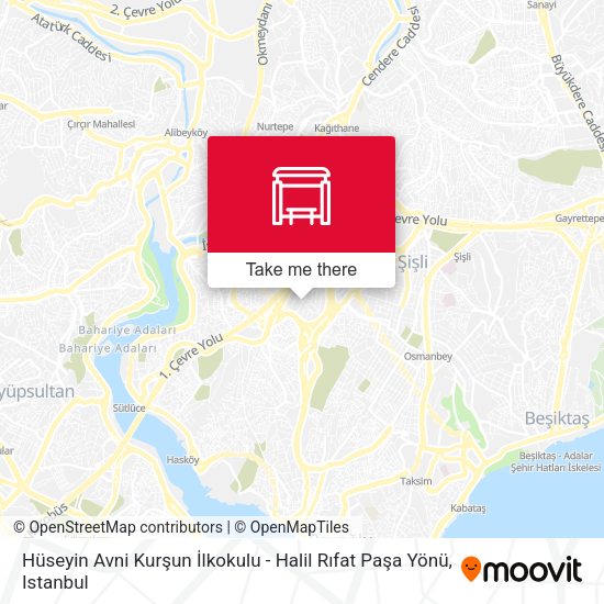 Hüseyin Avni Kurşun İlkokulu - Halil Rıfat Paşa Yönü map