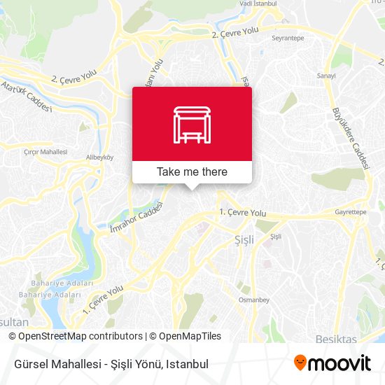 Gürsel Mahallesi - Şişli Yönü map