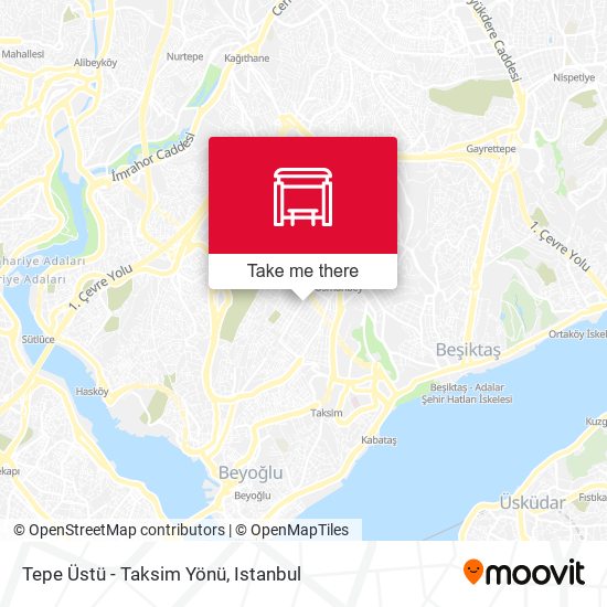 Tepe Üstü - Taksim Yönü map